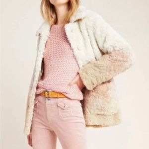 Anthropology Ombré Fur Coat